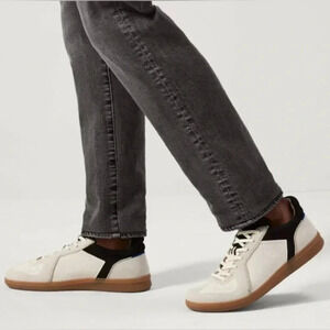 Rothy's White Black Gum-Soled Athletic Sneakers